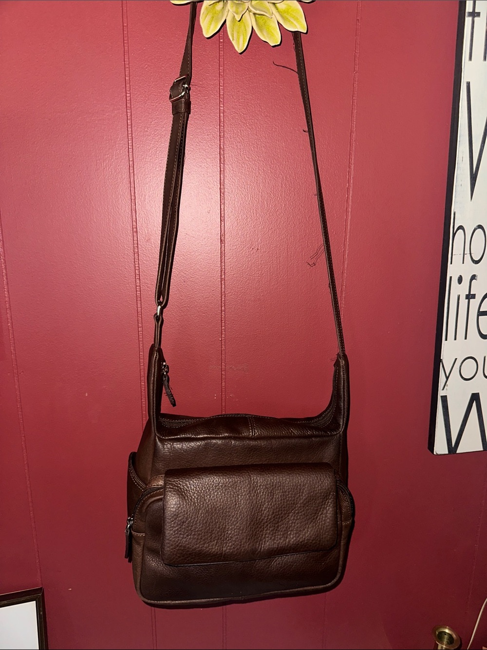 Wilsons Leather Pebbled Leather Crossbody